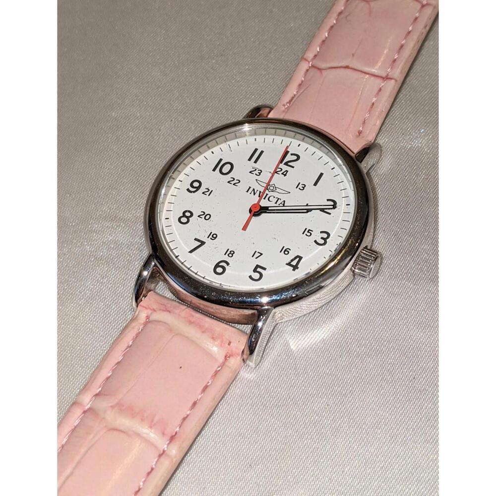 INVICTA Specialty Lady Quartz Watch 12803 Midsize Lt Pink Leather Band WR 30M